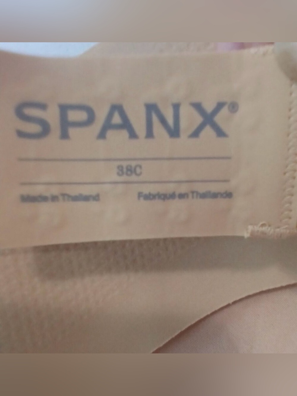 NEW WITHOUT TAGS—SPANXsupersmooth Lightly Lined Underwire Bra—38C—Color: Honey - Picture 4 of 9